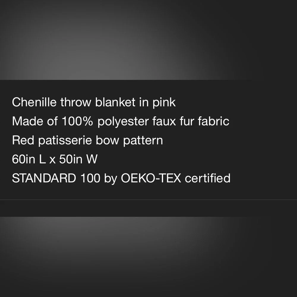 Pillowfort Red and White Bow Blanket